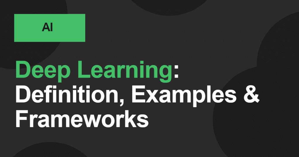 Deep learning is a special method of information processing and a sub-area of machine learning and artificial intelligence.